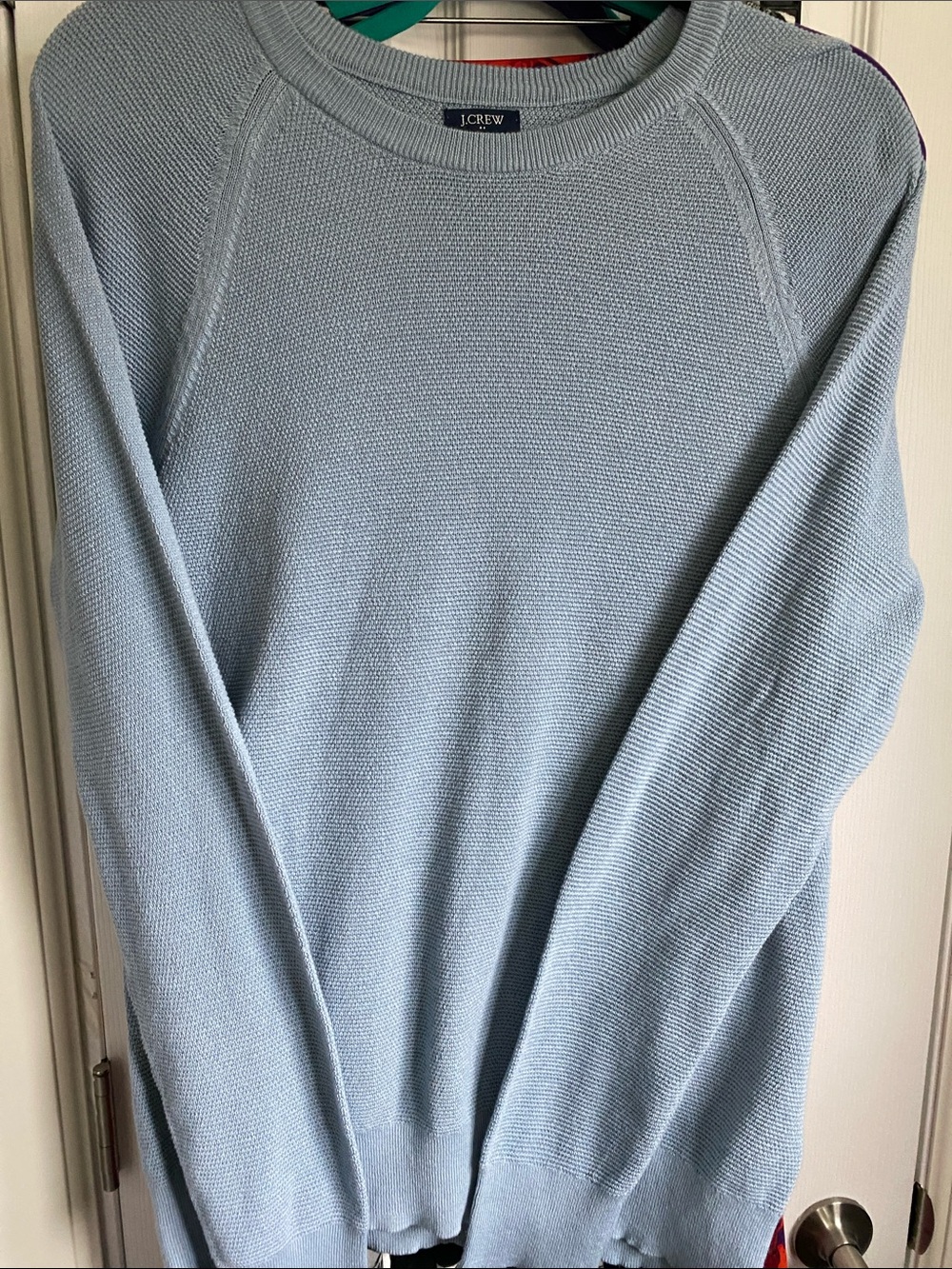 J. Crew Light Blue Men's Crewneck Sweater
